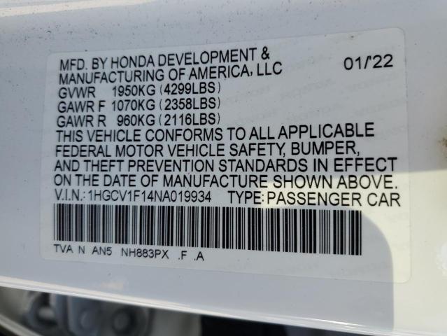 HONDA ACCORD LX 2022