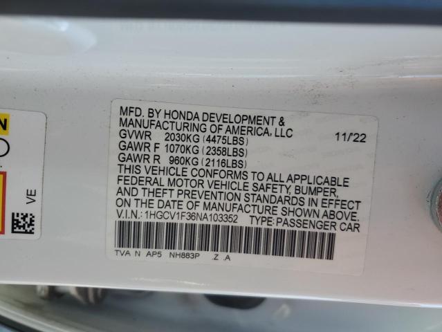 HONDA ACCORD SPORT 2022
