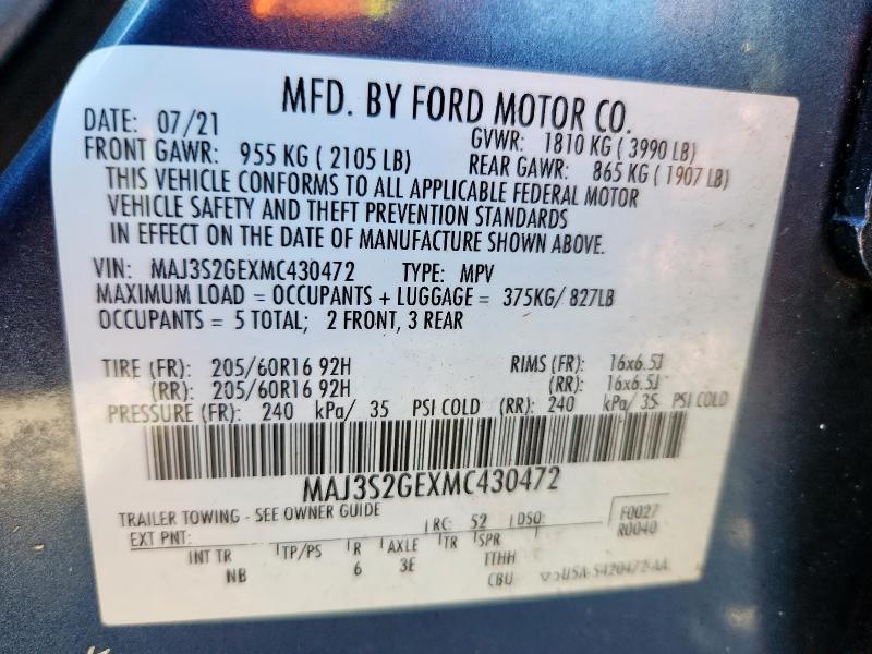 FORD ECOSPORT SE 2021