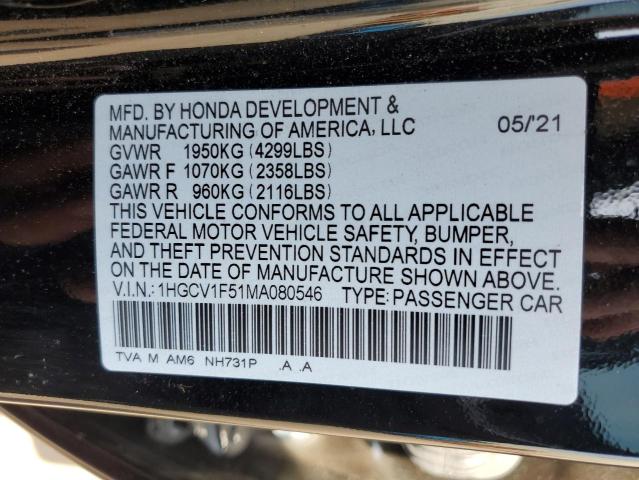 HONDA ACCORD EXL 2021