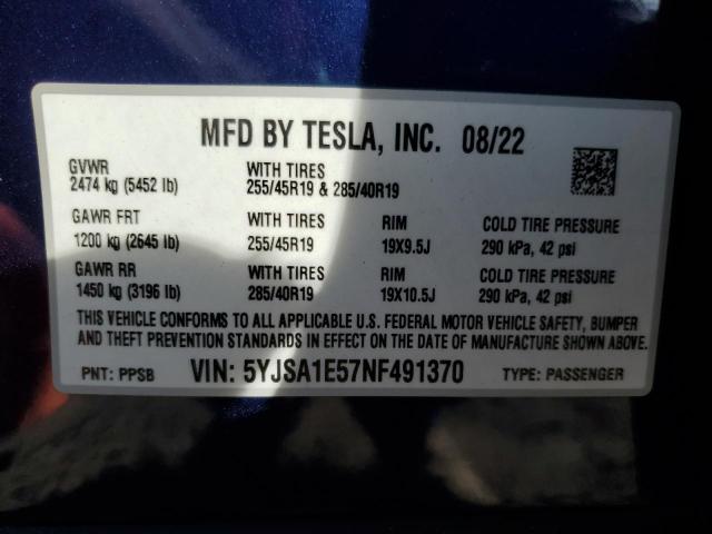 TESLA MODEL S 2022