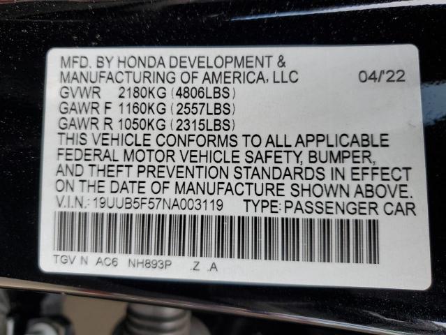 ACURA TLX TECH A 2022