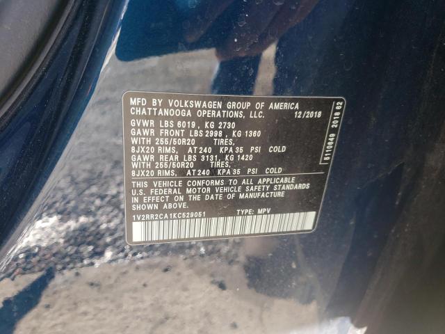 VOLKSWAGEN ATLAS SEL 2019