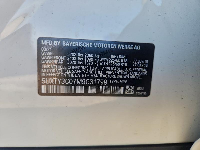 BMW X3 SDRIVE30I 2021