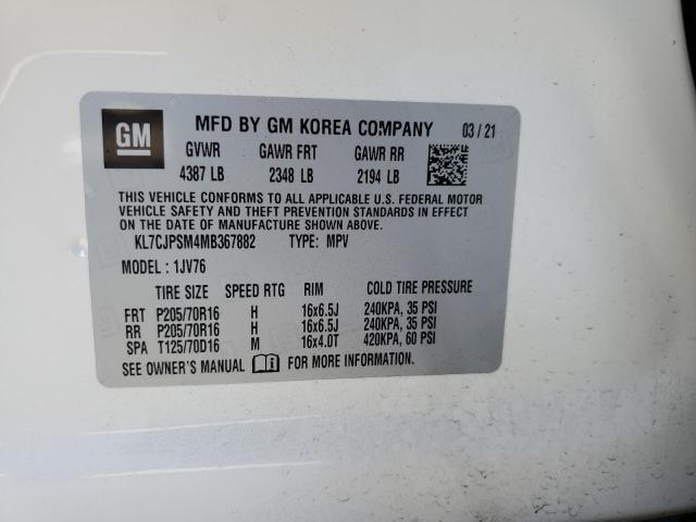 CHEVROLET TRAX 1LT 2021
