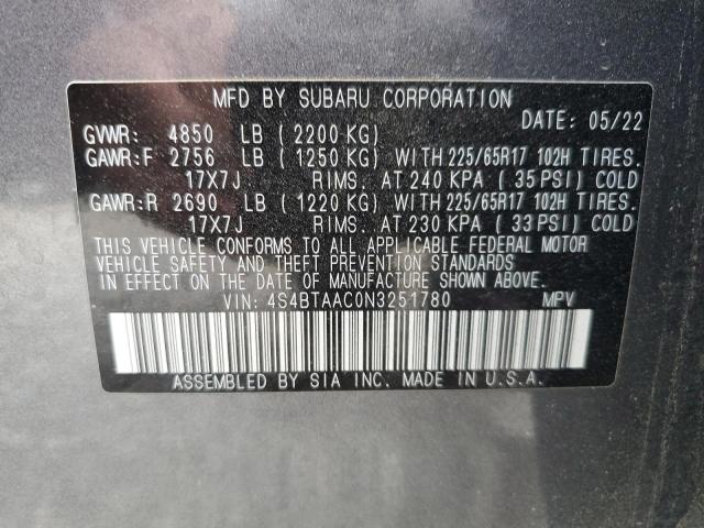 SUBARU OUTBACK 2022